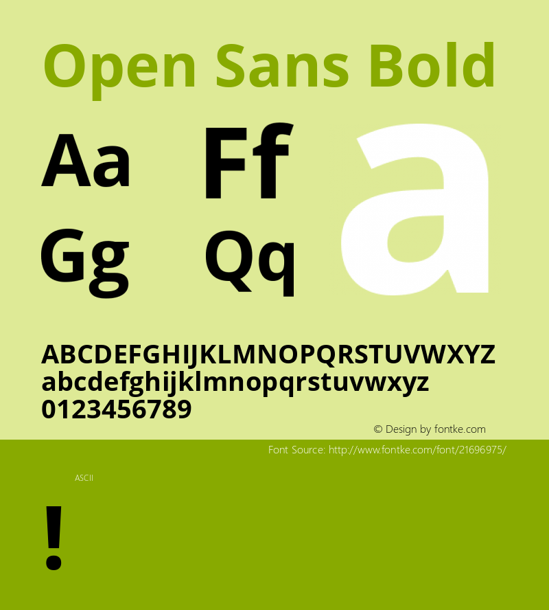 Open Sans Bold 图片样张