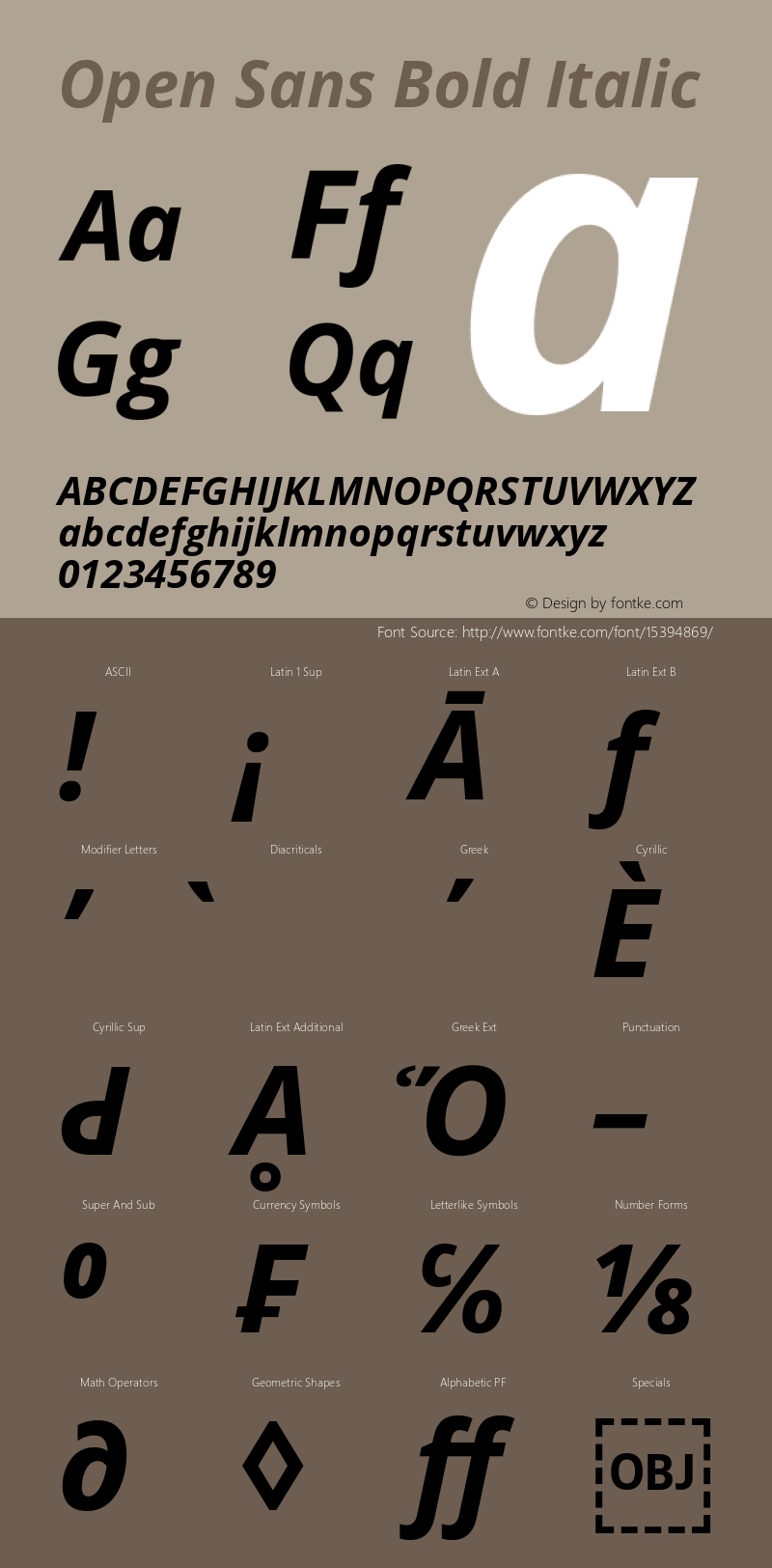Open Sans Bold Italic Version 1.10图片样张