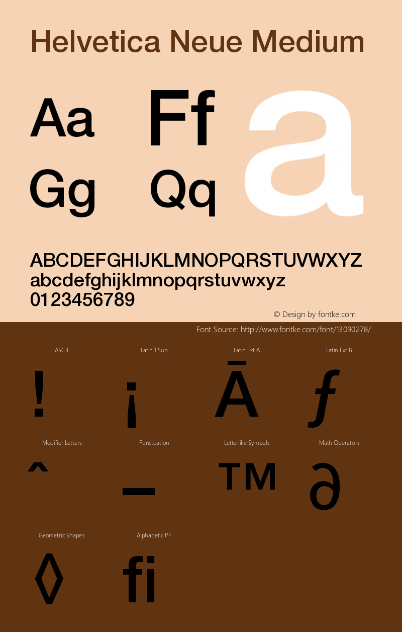Helvetica Neue Medium Version 001.000图片样张