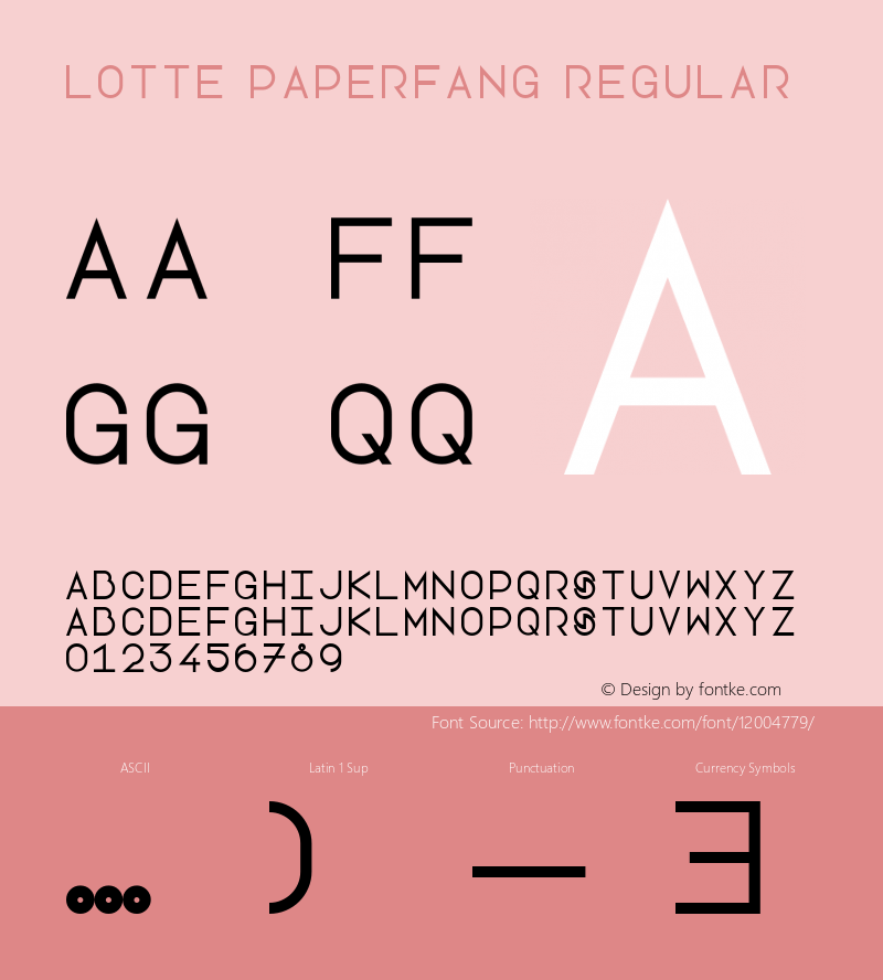 Lotte Paperfang Regular Version 1.0图片样张