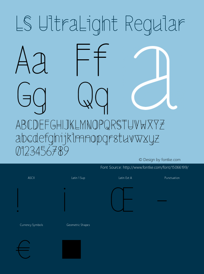 LS UltraLight Regular Version 1.001;PS 001.001;hotconv 1.0.70;makeotf.lib2.5.58329图片样张
