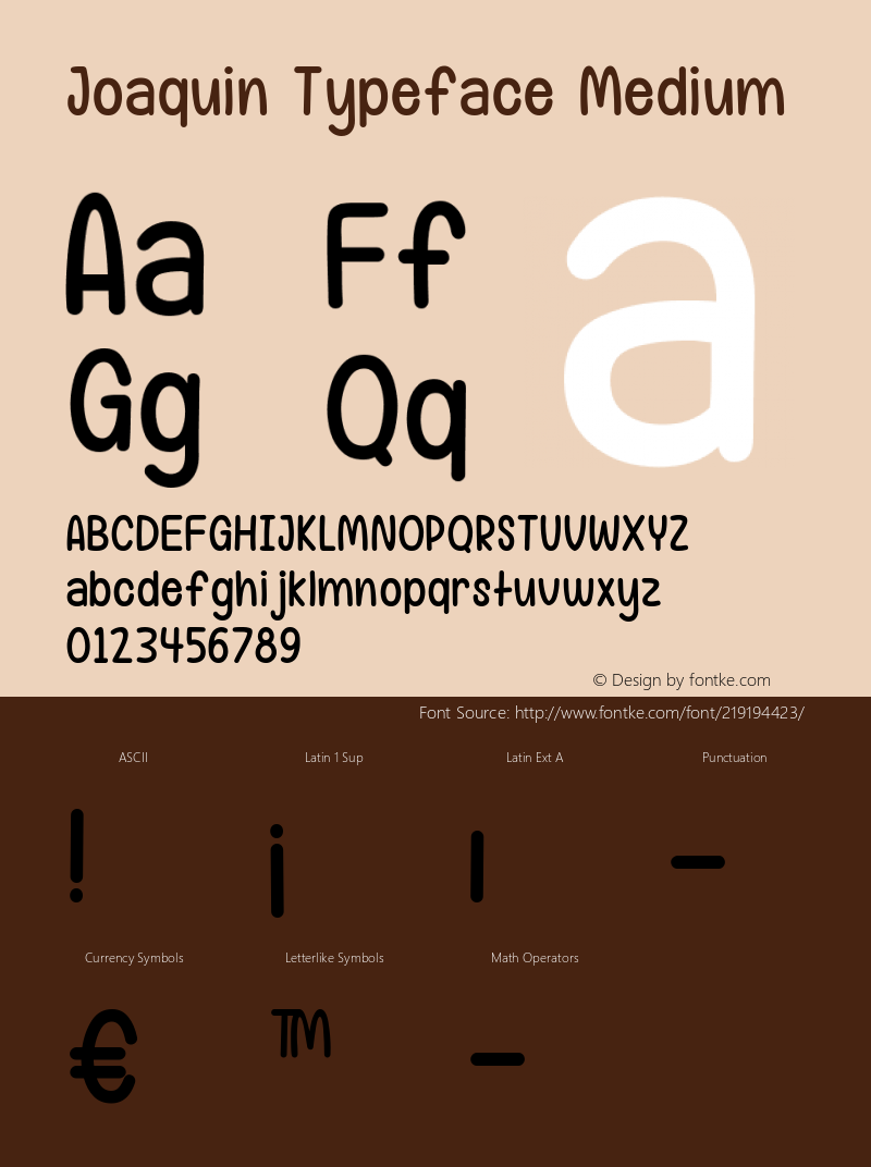 Joaquin Typeface Medium Version 1.000图片样张