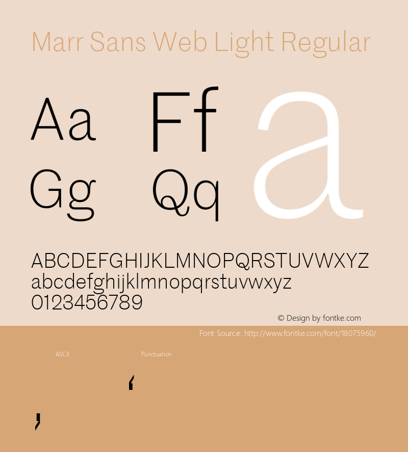 Marr Sans Web Light Regular Version 1.1 2014图片样张