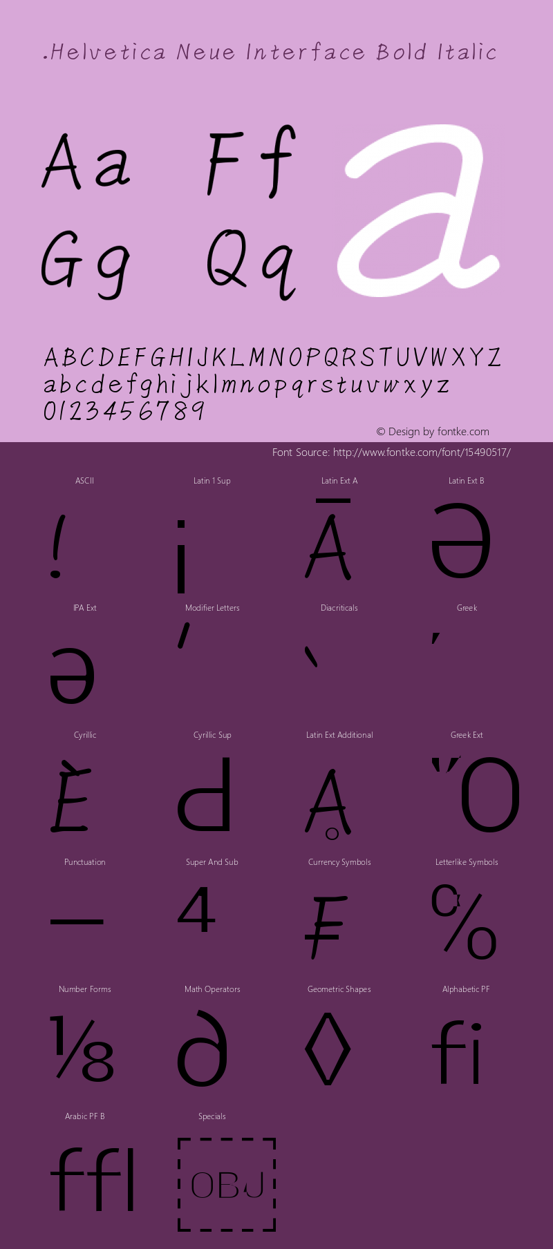 .Helvetica Neue Interface Bold Italic 10.0d35e1图片样张