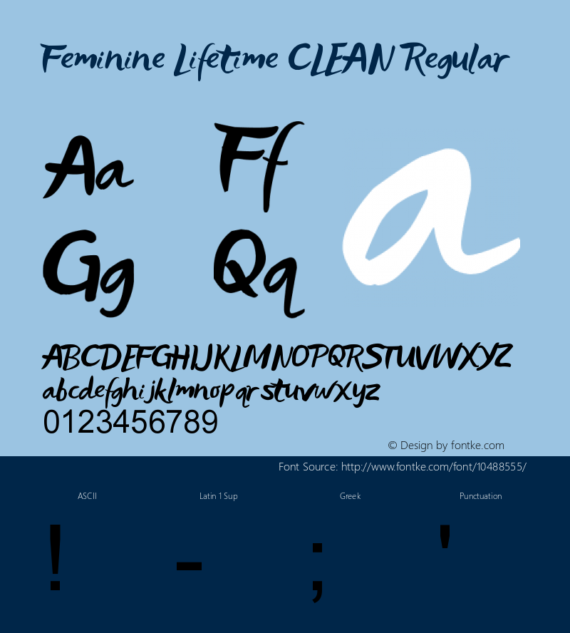 Feminine Lifetime CLEAN Regular Version 1.00 June 11, 2013, initial release图片样张