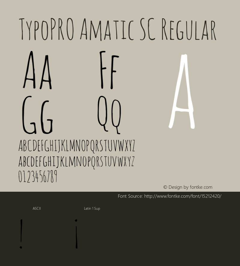 TypoPRO Amatic SC Regular Version 1.001图片样张