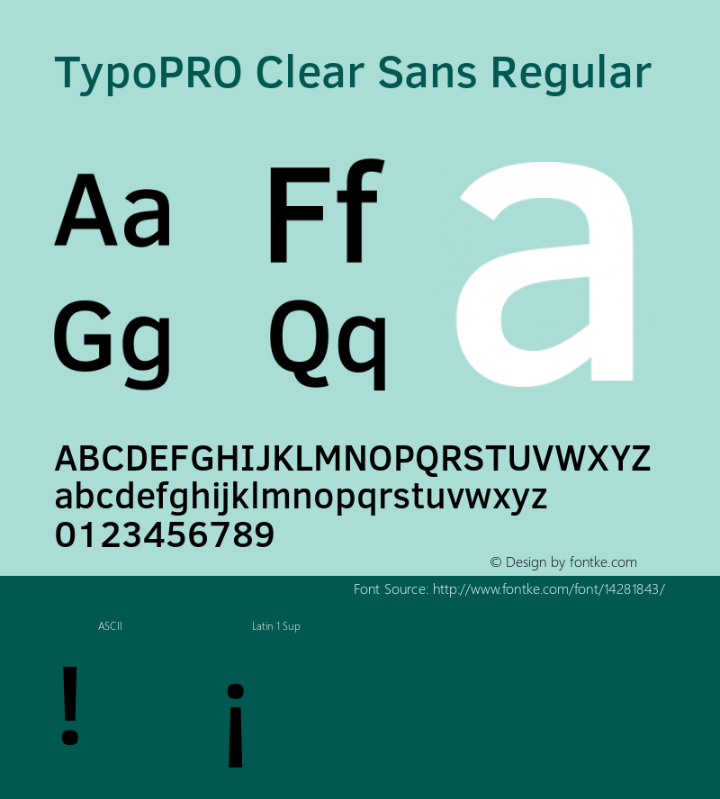 TypoPRO Clear Sans Regular Version 1.00图片样张