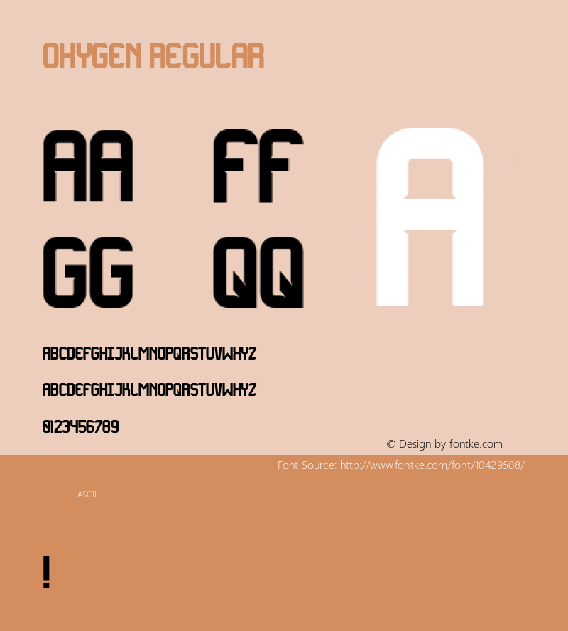 Oxygen Regular 1.000图片样张