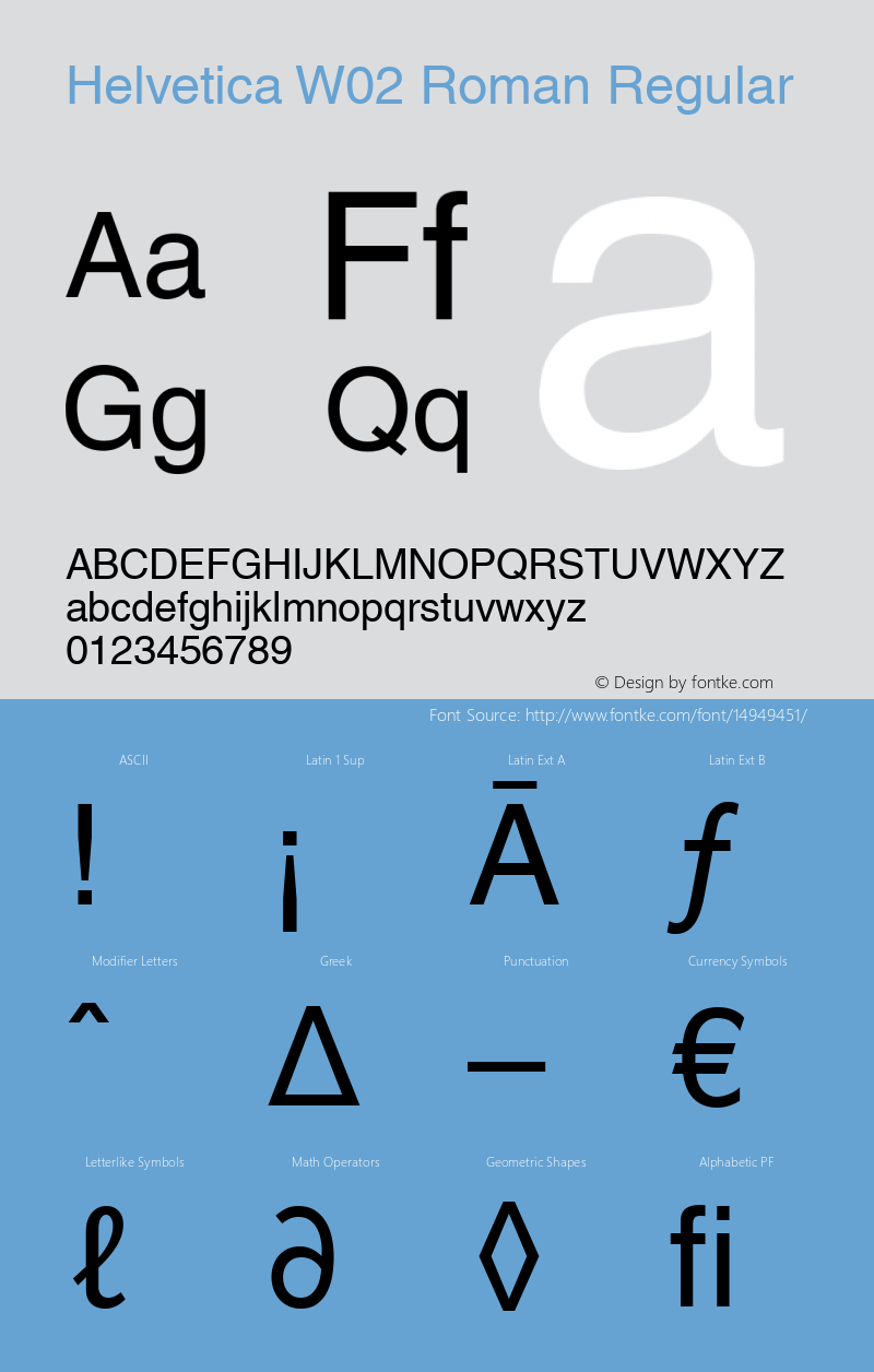 Helvetica W02 Roman Regular Version 1.01图片样张