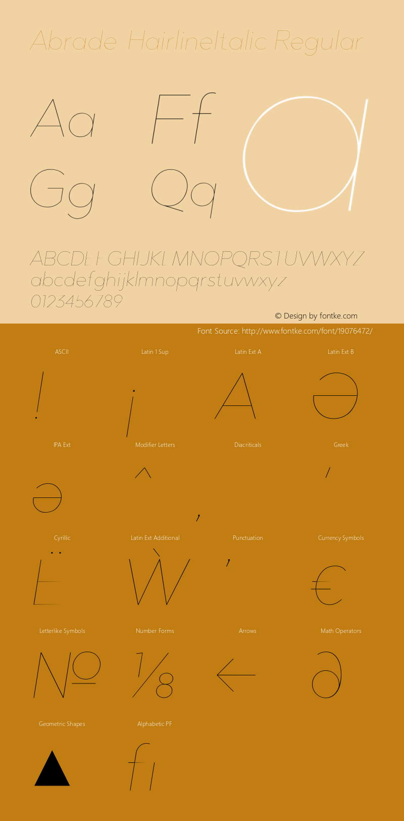 Abrade-HairlineItalic Regular Version 1.000;PS 001.000;hotconv 1.0.70;makeotf.lib2.5.58329图片样张