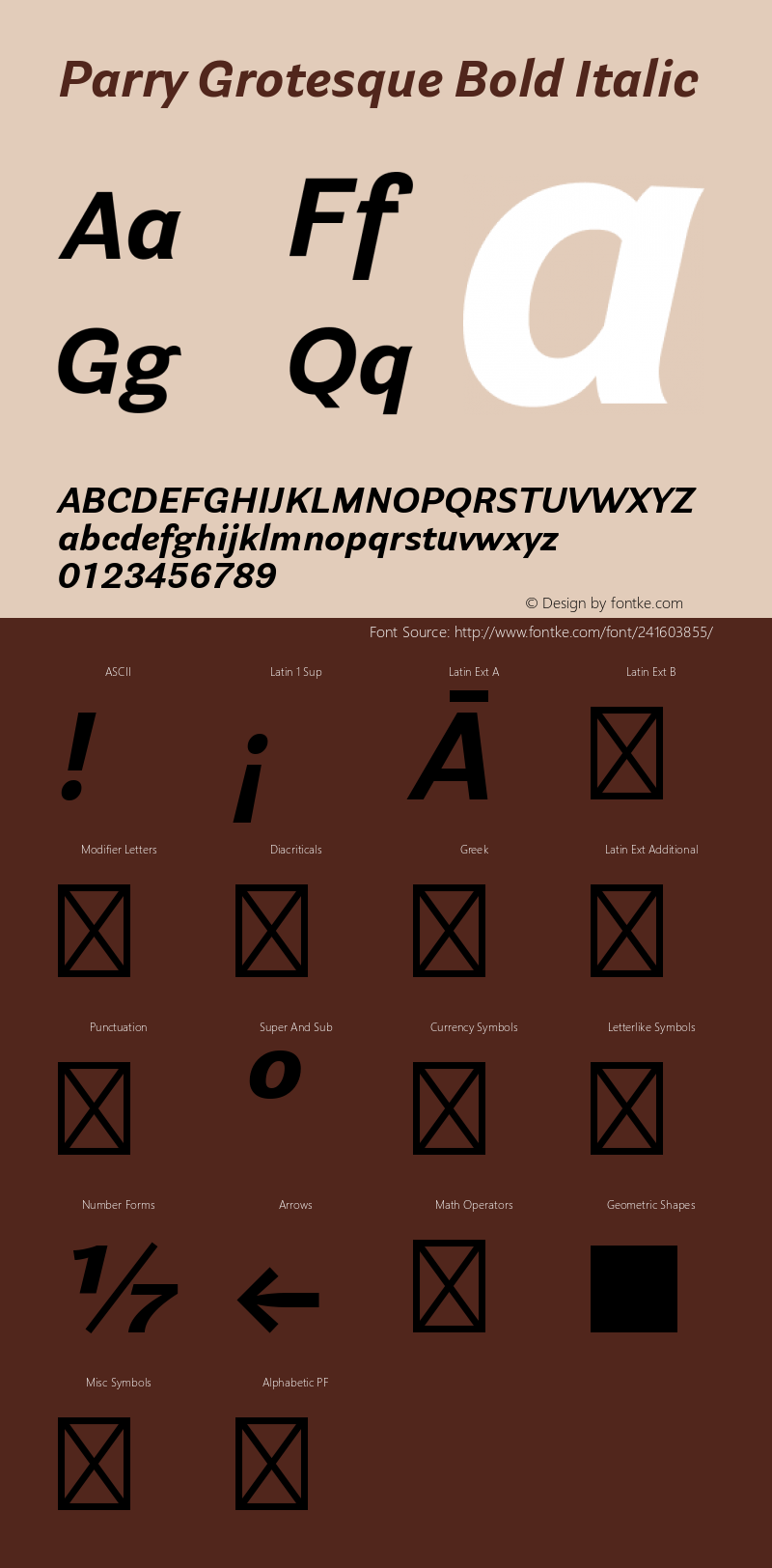 Parry Grotesque Bold Italic Version 2.001图片样张