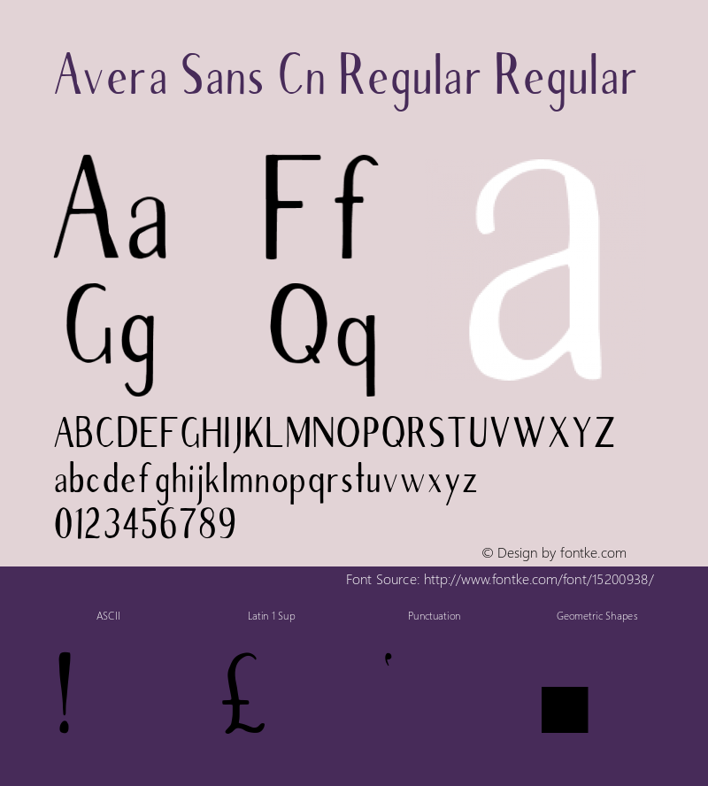 Avera Sans Cn Regular Regular 001.001图片样张