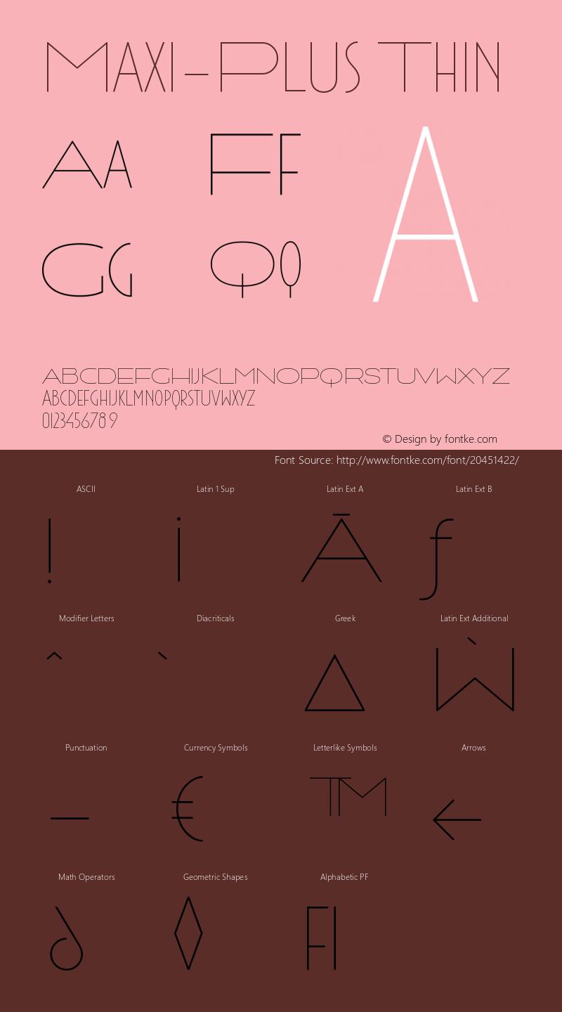Maxi-Plus Thin Version 1.001;PS 001.001;hotconv 1.0.88;makeotf.lib2.5.64775图片样张