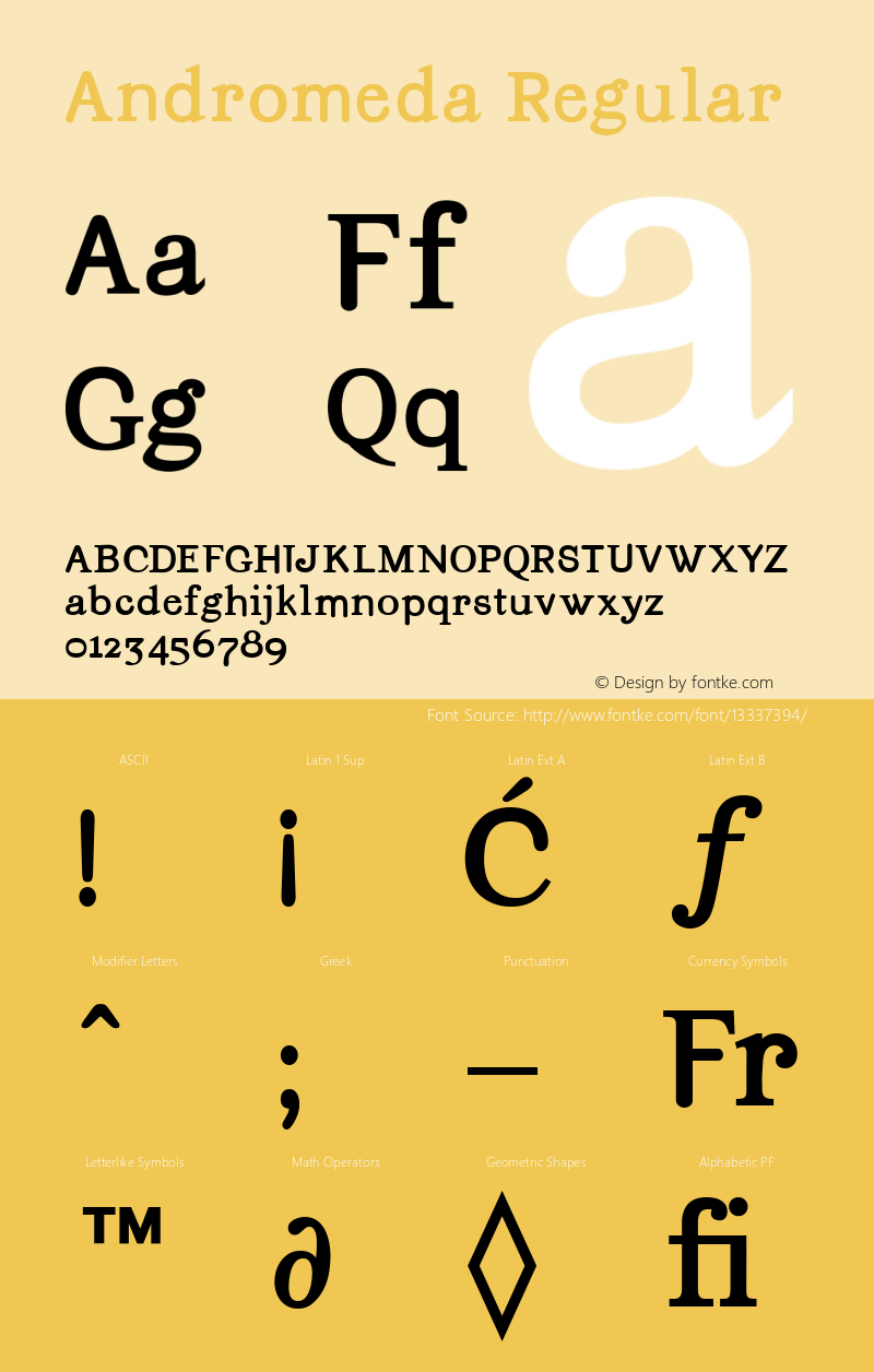 Andromeda Regular 001.000图片样张