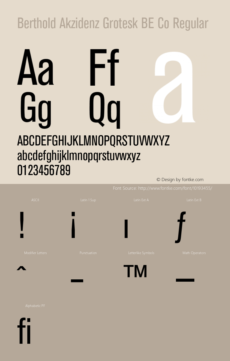 Berthold Akzidenz Grotesk BE Co Regular 001.000图片样张