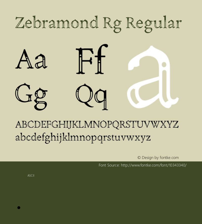 Zebramond Rg Regular Version 1.000 2007 initial release图片样张
