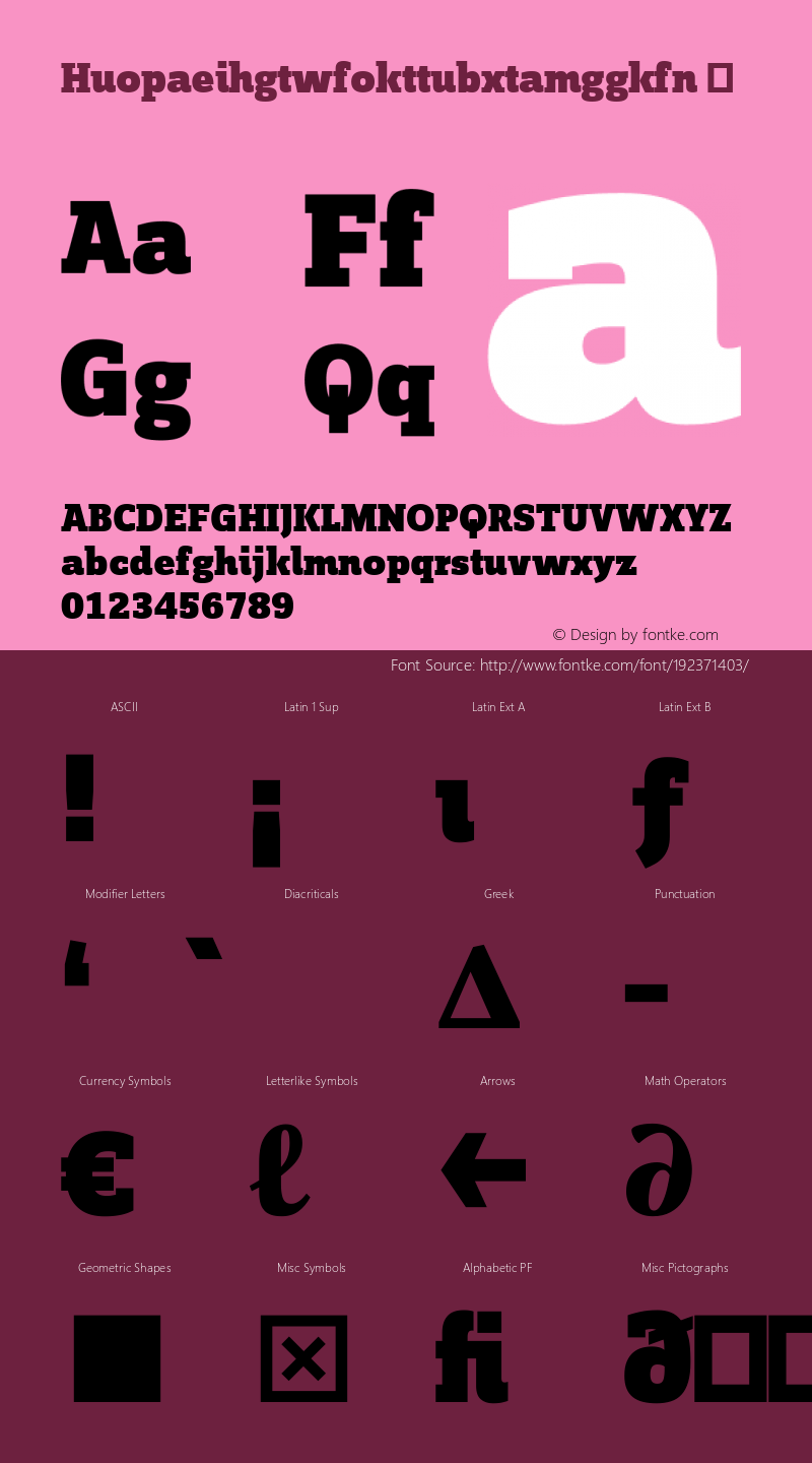 ☞Huopaeihgtwfokttubxtamggkfn Version 7.504; 2012; Build 1021;com.myfonts.easy.fontfont.zine-slab.dis-ot-black.wfkit2.version.4fL4图片样张