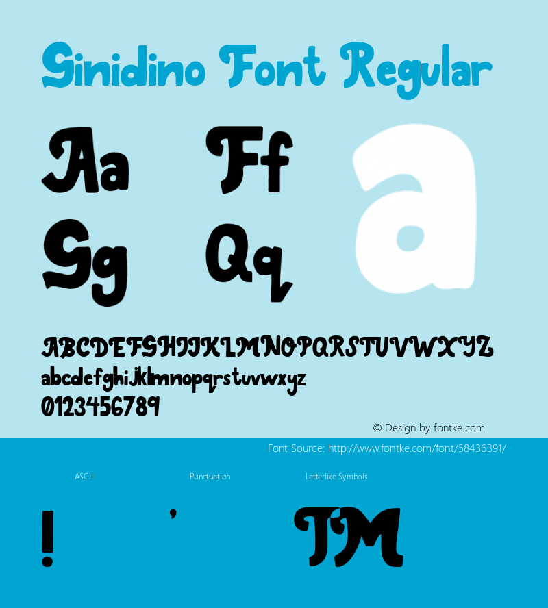 Ginidino Font Regular Version 1.000图片样张