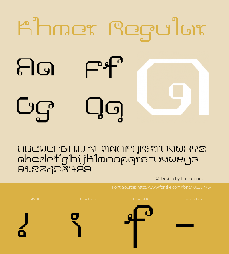 Khmer Regular Version 1.0图片样张