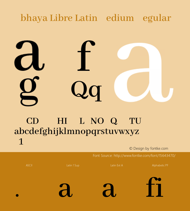 Abhaya Libre Latin Medium Regular Version 1.000;PS 000.041;hotconv 1.0.70;makeotf.lib2.5.58329图片样张