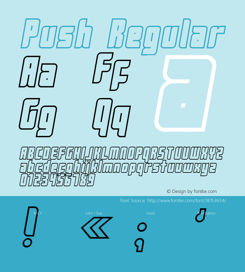 Push Regular 2001; 1.0, initial release图片样张