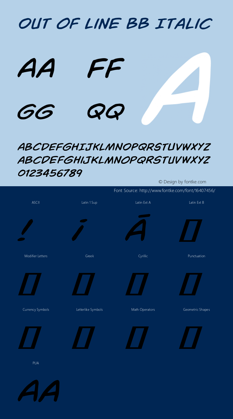 Out of Line BB Italic Version 1.000;com.myfonts.easy.blambot.out-of-line-bb.italic.wfkit2.version.4zSR图片样张