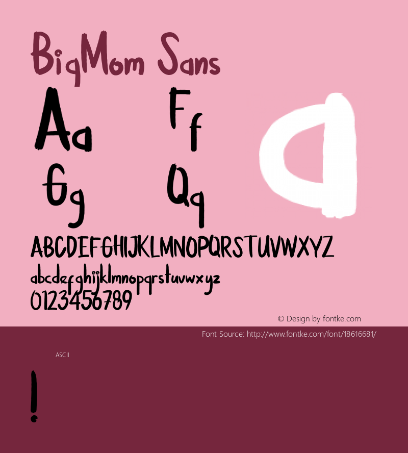 BigMom Sans Version 1.012;Fontself Maker 1.0.8图片样张