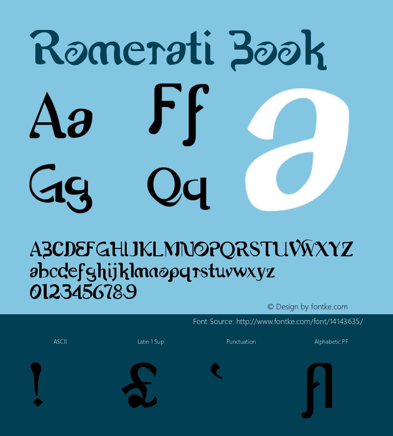 Romerati Book Version Macromedia Fontograp图片样张