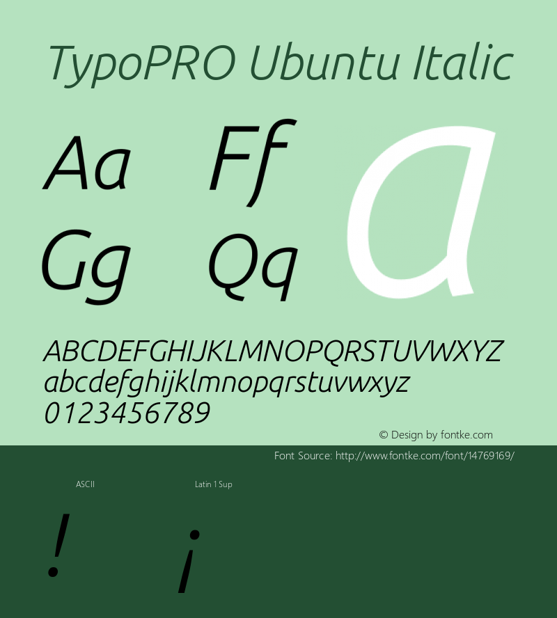 TypoPRO Ubuntu Italic Version 0.80图片样张