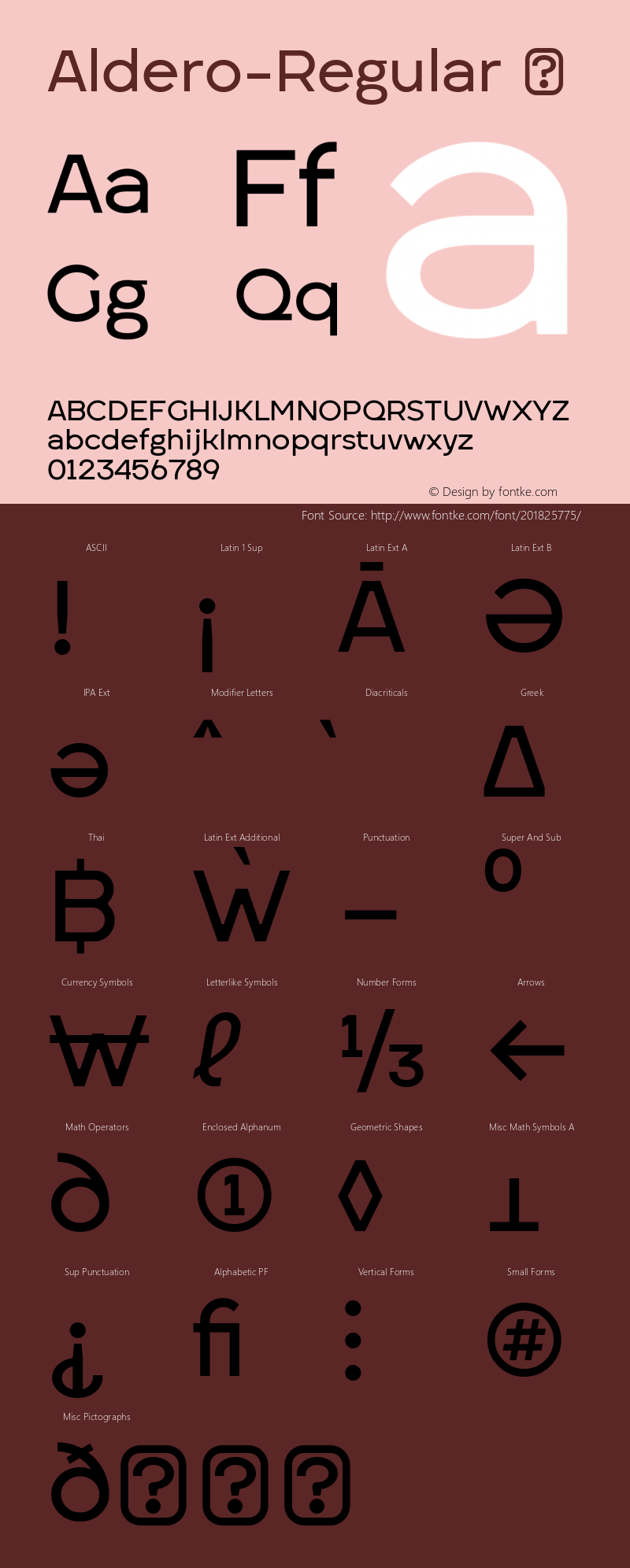 ☞Aldero Regular Version 1.004;hotconv 1.0.109;makeotfexe 2.5.65596;com.myfonts.easy.r9-type-design.aldero.regular.wfkit2.version.5EZE图片样张