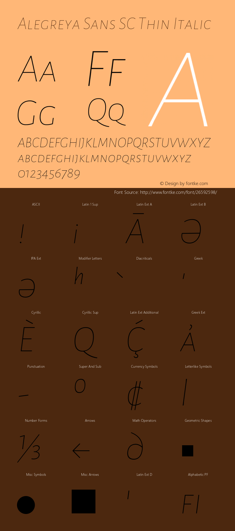 Alegreya Sans SC Thin Italic Version 2.004;PS 002.004;hotconv 1.0.88;makeotf.lib2.5.64775图片样张