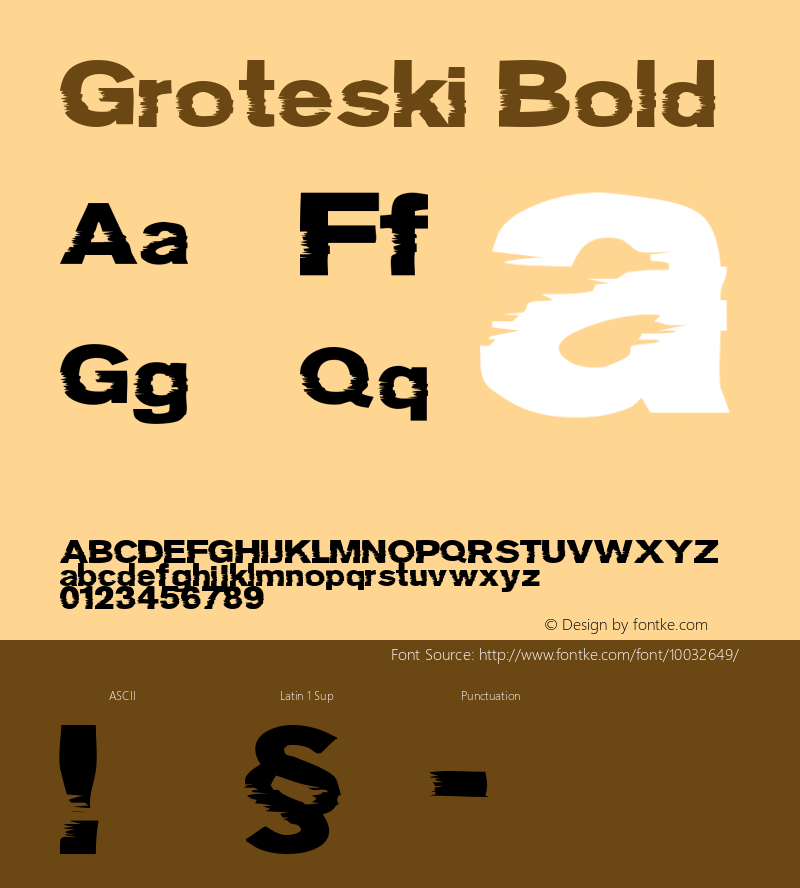 Groteski Bold Macromedia Fontographer 4.1.2 19.05.1999图片样张
