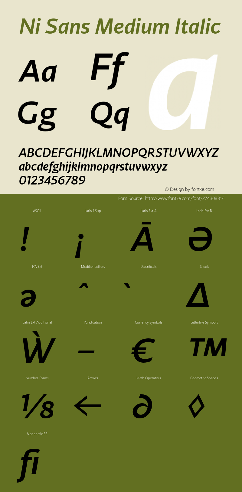 Ni Sans Medium Italic Version 1.000;PS 001.000;hotconv 1.0.88;makeotf.lib2.5.64775图片样张