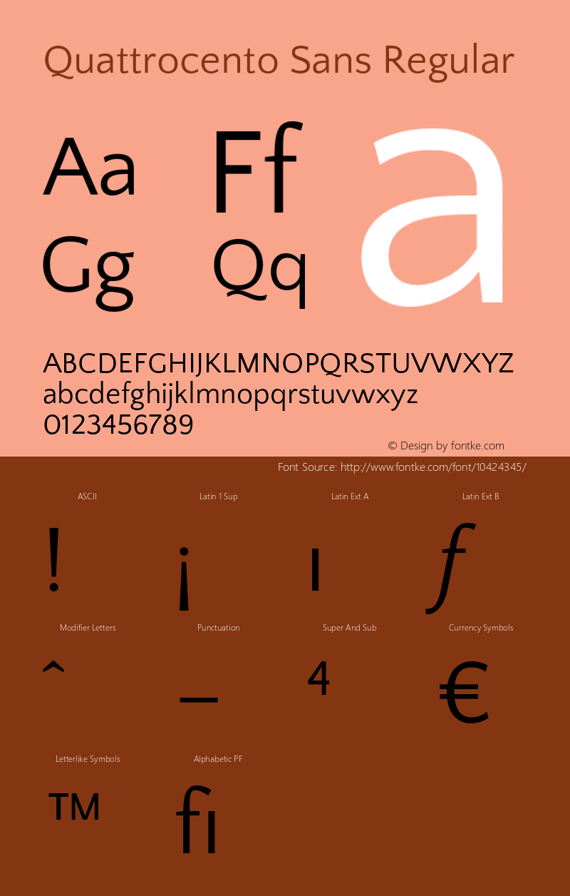 Quattrocento Sans Regular Version 1.003图片样张