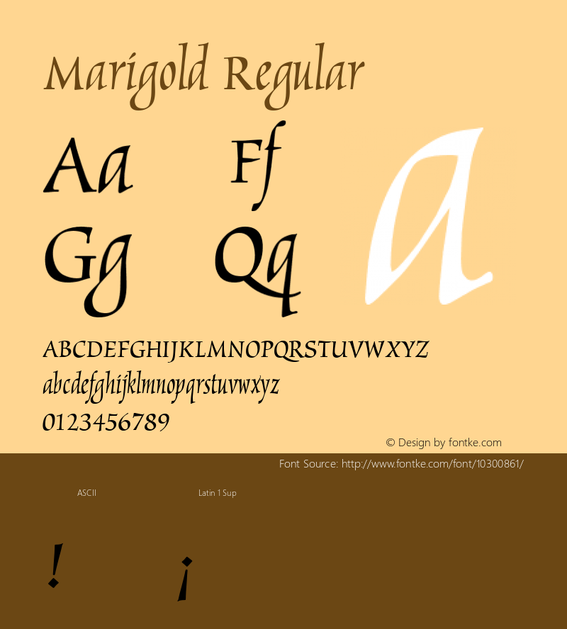 Marigold Regular Version 1.04图片样张
