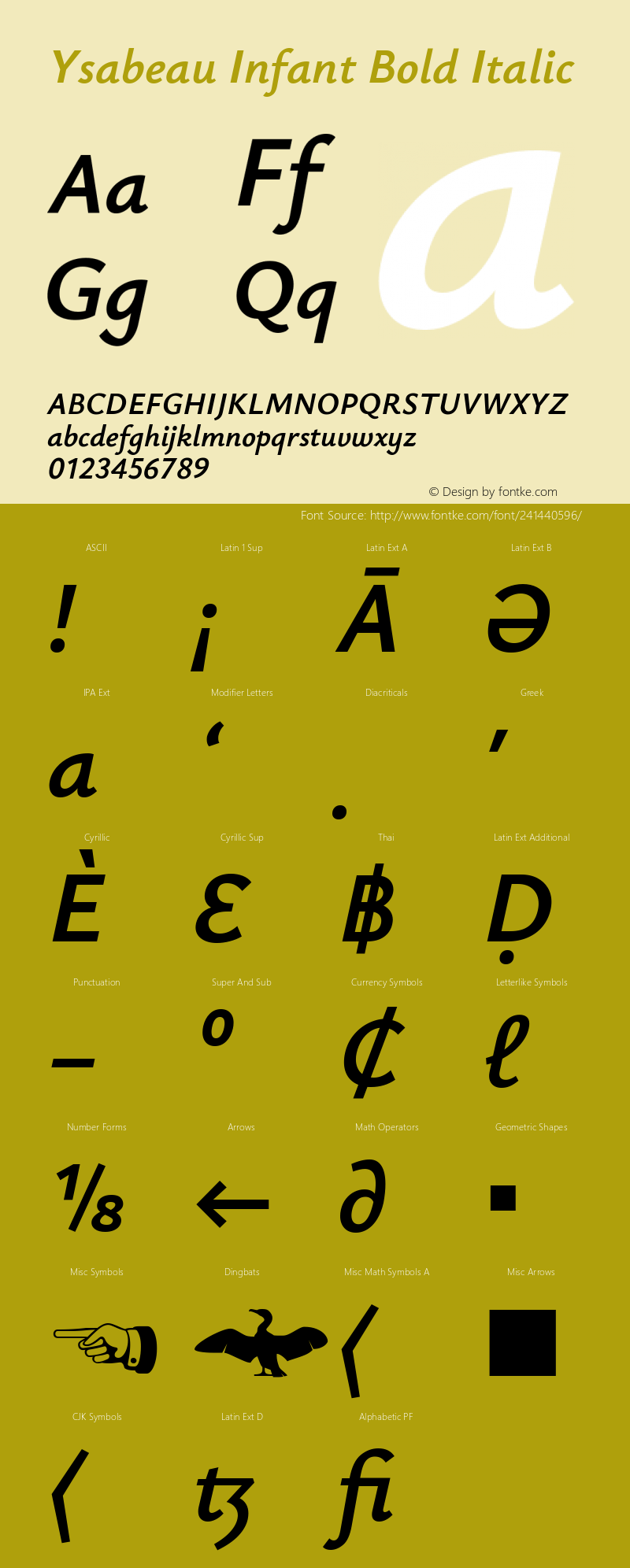 Ysabeau Infant Bold Italic Version 2.000图片样张