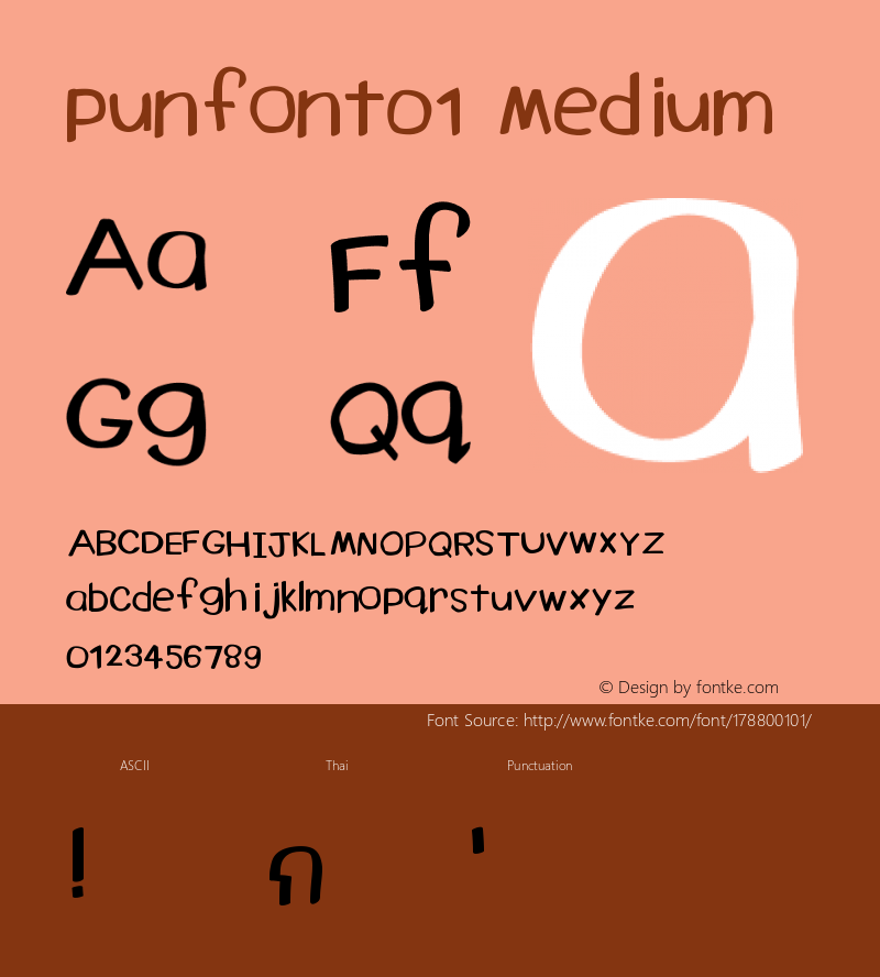 punfont01 Version 001.000图片样张