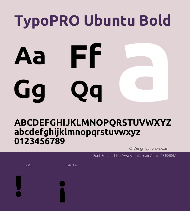 TypoPRO Ubuntu Bold 0.83图片样张