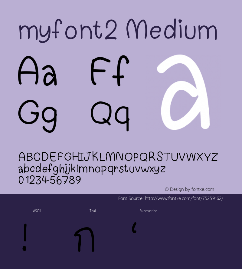 myfont2 Version 001.000图片样张