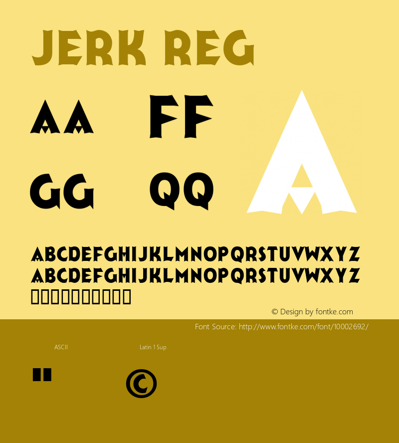 Jerk Reg information not available图片样张