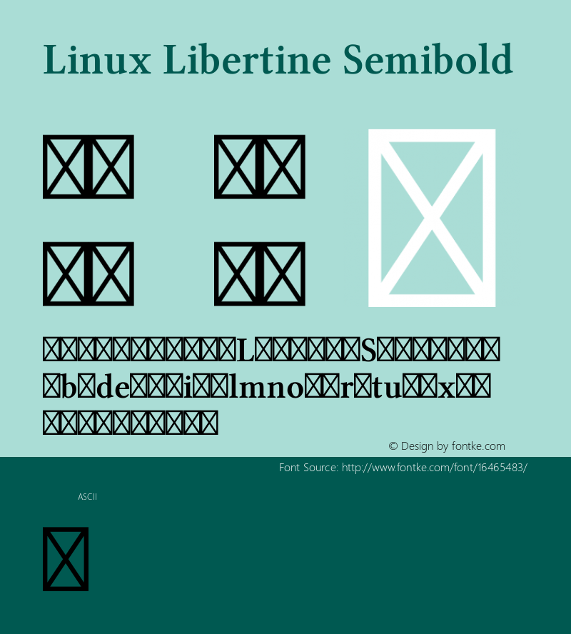 Linux Libertine Semibold Version 5.1.1图片样张