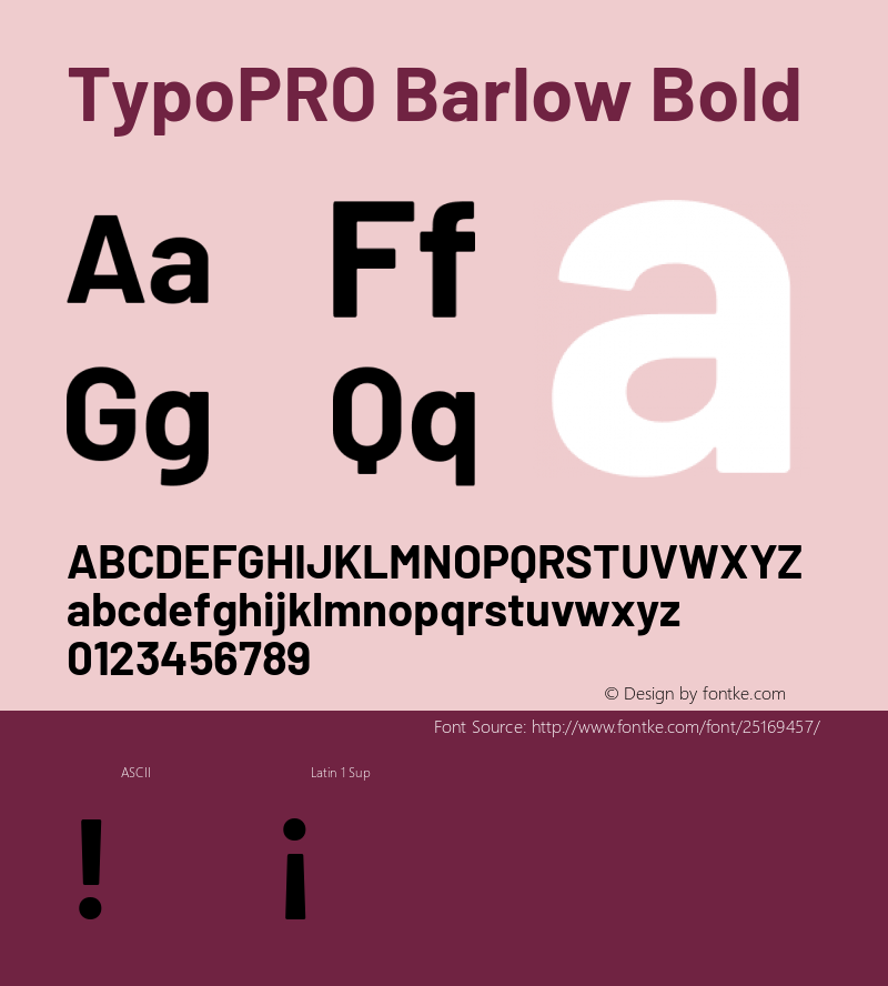 TypoPRO Barlow Bold Version 1.301图片样张