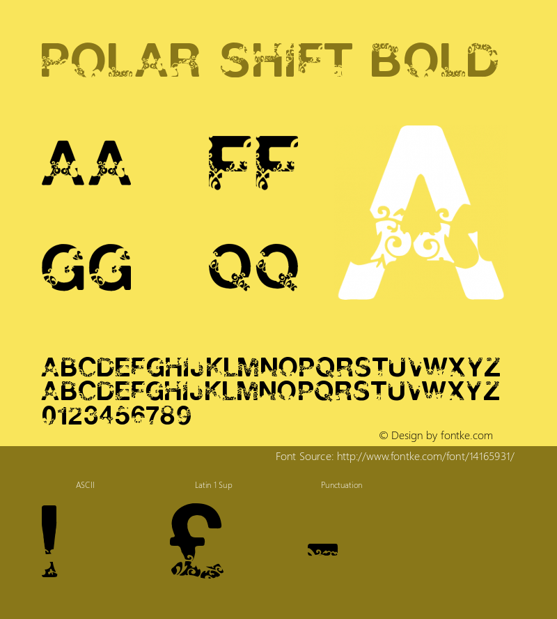 Polar Shift Bold Version Fontographer 4.7 2.8图片样张