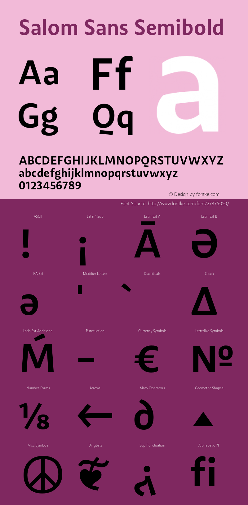 SalomSans-Semibold Salom Sans 1.005;YWFTv17图片样张