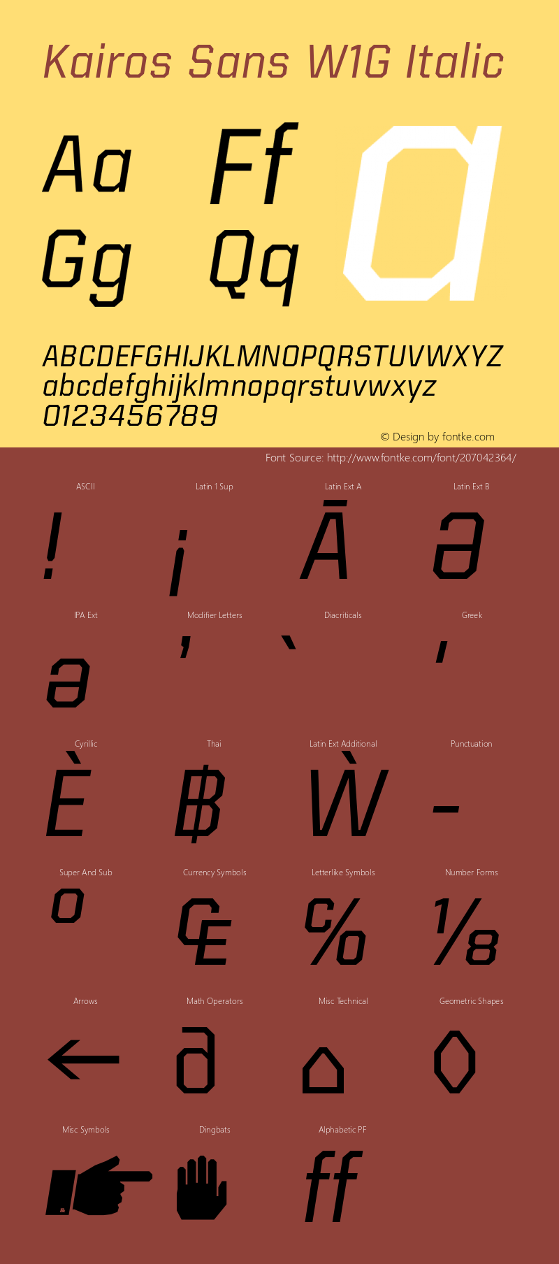 Kairos Sans W1G Italic Version 1.00图片样张