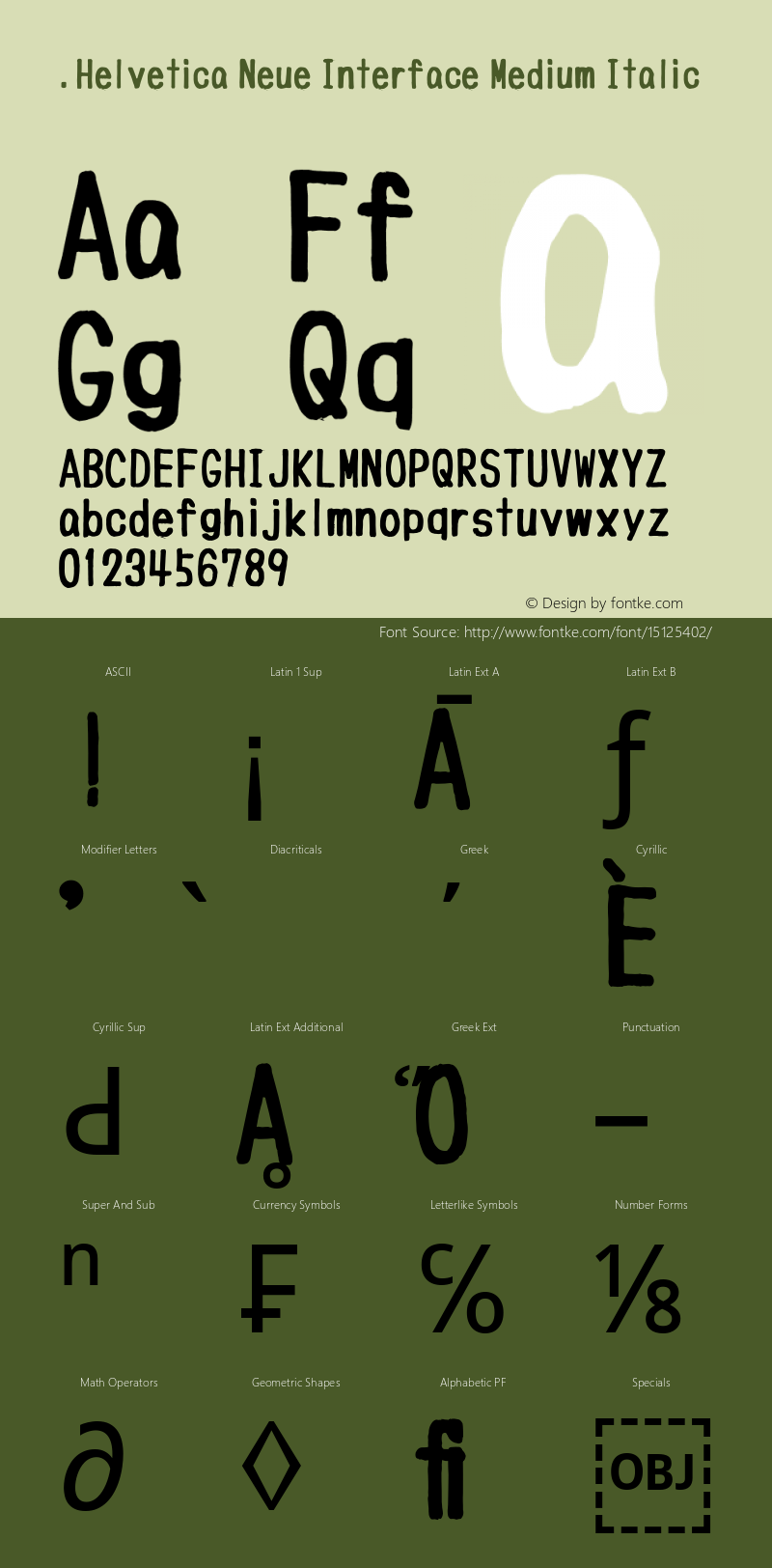 .Helvetica Neue Interface Medium Italic 10.0d35e1图片样张