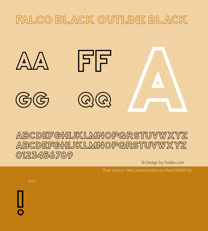 Falco Black Outline Black Version 1.000;PS 001.001;hotconv 1.0.56图片样张