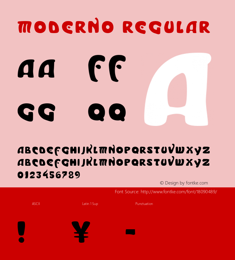 Moderno Regular Macromedia Fontographer 4.1.5 23/1/04图片样张