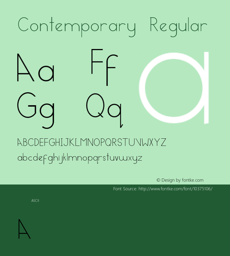 Contemporary Regular Unknown图片样张