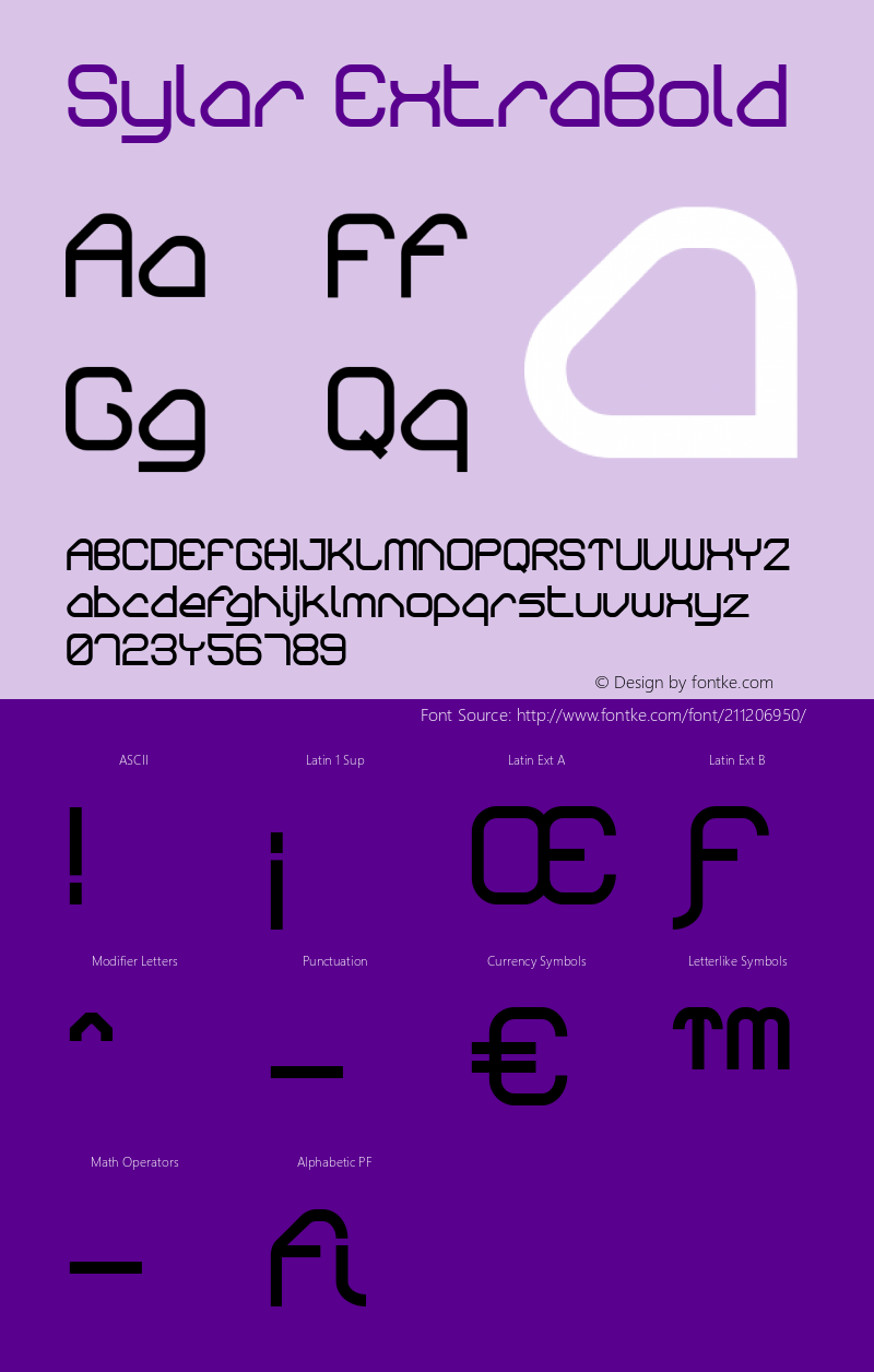 Sylar ExtraBold Version 001.000图片样张